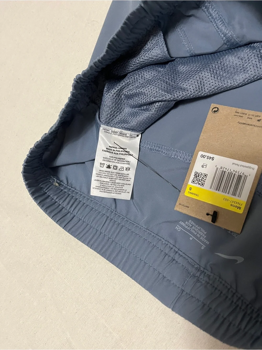 NWT Nike Form Men’s Dri-FIT 5”Unlined Ashen Slate Blue Sz Small Brand New